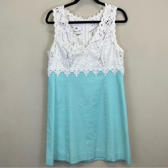 Lilly Pulitzer Sandi Stretch Lace Shift Mini Dress Size 12 - Picture 3 of 8
